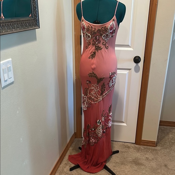 a line black formal dress BABARONI Prom with Off the Shoulder Tiered Skirt and Slit Green Sleeveless Dresses For knee length Size:XX-Large Classic Collection 2208